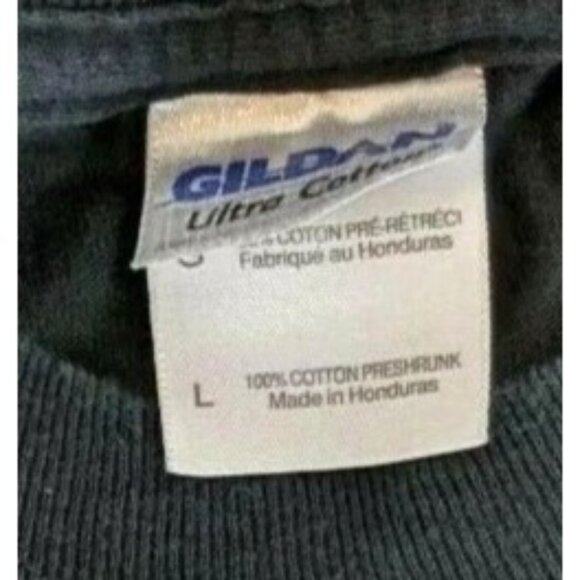 Gilban Large Black Cotton Long Sleeve T-Shirt Logo 25i - Picture 4 of 6